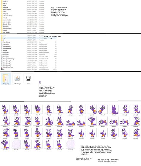 Shimeji Tutorial 的图像结果