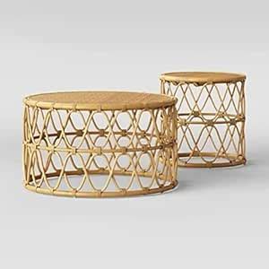 THE INSIDE PROJECT Indonesian Rattan The Zuri Tables for Home Decor ...