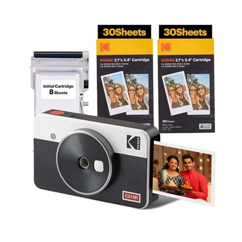 Buy Kodak Mini Shot 2 Retro 2in1 + 68 Sheets Bundle (White) at Best ...
