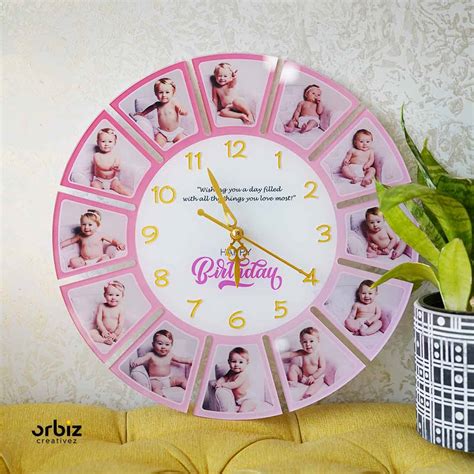 Personalized Photo Clock| Pink – Orbiz Creativez