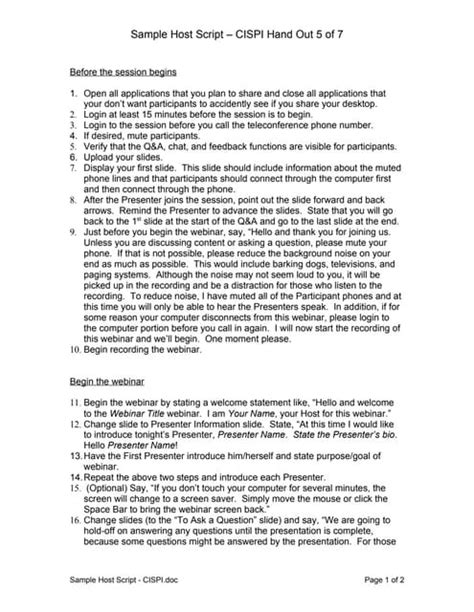 Image result for Host Script Sample Free Download