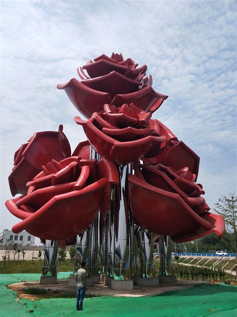 商丘不锈钢雕塑，大型玫瑰花雕塑，夏邑不锈钢雕塑|纯艺术|雕塑|神奇18039151988 - 原创作品 - 站酷 (ZCOOL)