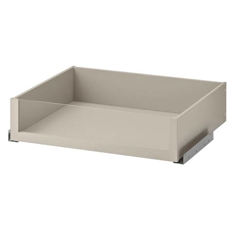 KOMPLEMENT drawer with glass front, grey-beige, 75x58 cm (291/2x227/8 ...