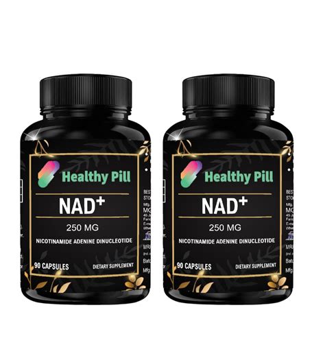 Healthy Pill NAD+ 250mg Supplement - 90 Capsules - Boost Cellular ...