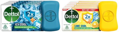 Buy Dettol Lime Cool Bathing Soap Bar with 2X Menthol & long Lasting ...