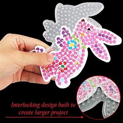 Buy 15 Pieces Fuse Beads Boards, 5mm Clear Plastic Pegboards with 15 ...