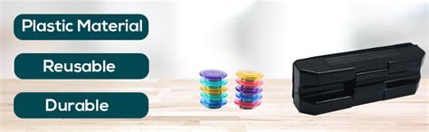 IMPRINT 1 Pc Strong Magnetic - White Board Duster and 10 Magnet Buttons ...