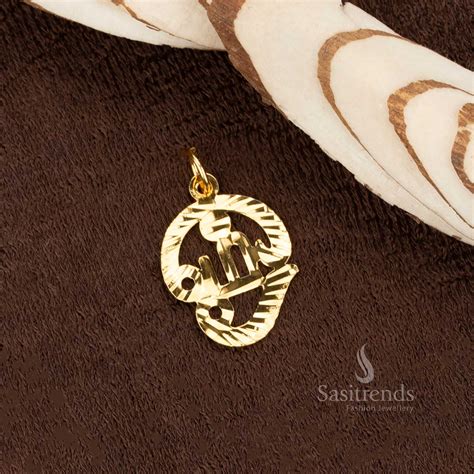Om Thali Pendant One Gram Micro Gold Plated - Sasitrends