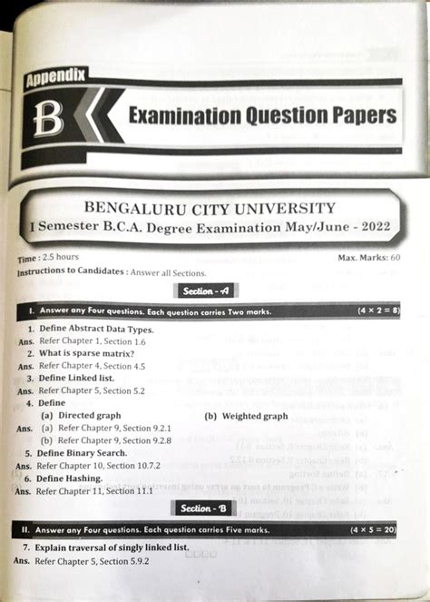 Data structures in C - appendix Examination Question Papers BENGALURU ...