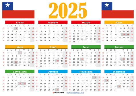 Calendario 2025 España Con Festivos PDF