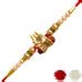Grand Rudraksh with Trishul Rakhi for Brother with Card & Roli Chawal ...