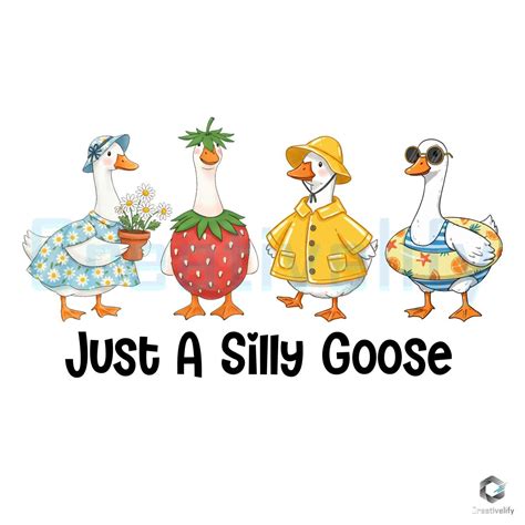 Adorable Silly Goose Meme Just A Silly Goose PNG - CreativeLify