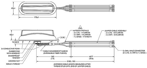 Gar Multiport Vehicle Antennas with QMA Connectors - TE | Mouser