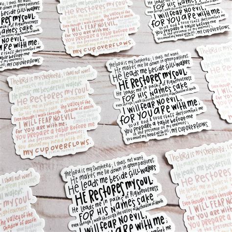Buy Christian stickers | Religious decals | Bible verse Psalm 23 ...