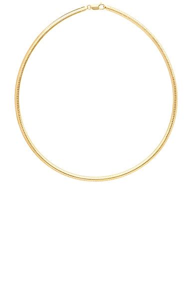 MEGA Omega 4 Necklace in 14k Yellow Gold Plated | FWRD