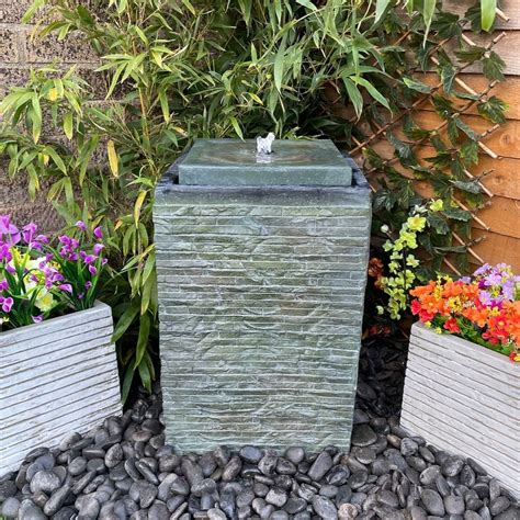 Buy Mosaic Cube Solar Powered Water Feature,Waterfall, Water Fountain ...