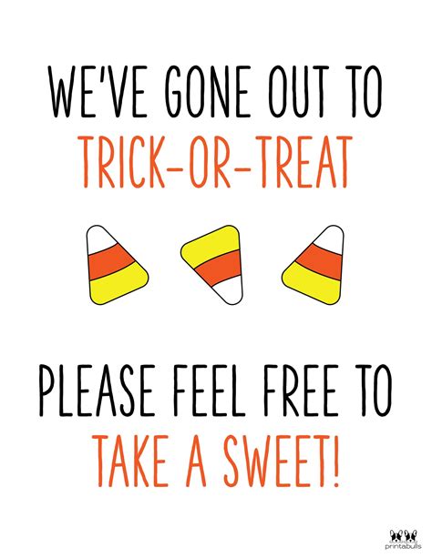 51 Halloween Signs - Free Printables | Printabulls