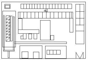 农村自建二层中式四合院别墅设计图，占地400平左右_二层别墅设计图_鲁班设计图纸官网