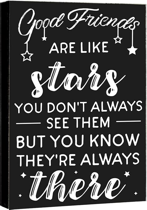 Good Friends are Like Stars Sign Friendship Sign Wooden Hanging Black ...