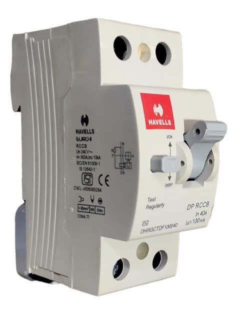 Havells 40A/100mA DP RCCB EURO2 D7 – FABGIZMOZ