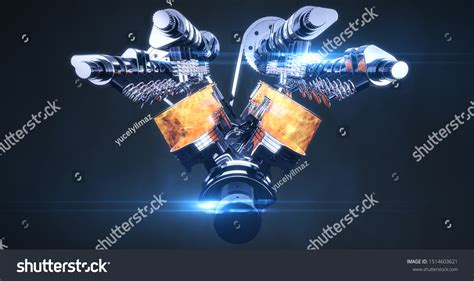 3d V8 Engine Animation Explosions Pistons Stock Illustration 1514603621 | Shutterstock