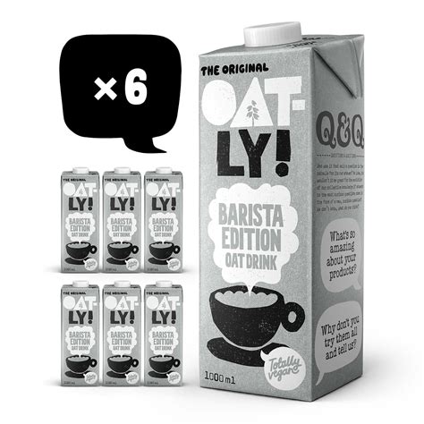 Oatly The Original Barista Edition Oat Drink 1L, Pack of 6 : Amazon.ae ...