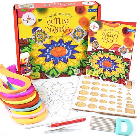 Kalakaram Mandala Quilling Kit Stripes and Tools, DIY Craft Kit for ...