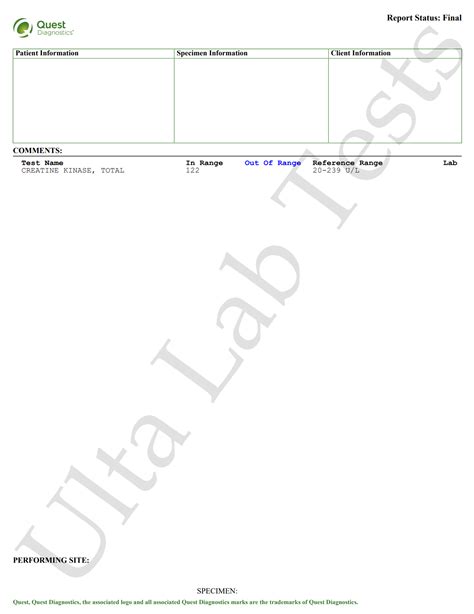 Creatine Kinase Total Test | Ulta Lab Tests