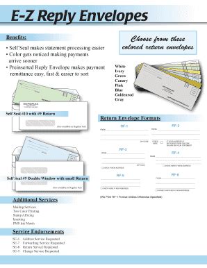 Fillable Online EZ Reply Envelopes Fax Email Print - pdfFiller
