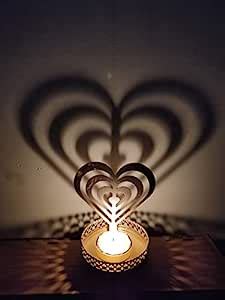 Heaven Decor Iron Heart Shape Tea Light Holder, Pack of 1 : Amazon.in ...