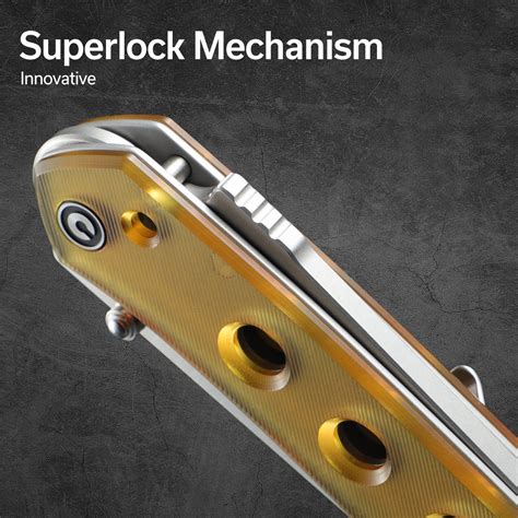 CIVIVI Vision FG Thumb Stud & Superlock Knife Ultem Handle Nitro-V