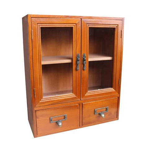 Vksg Wooden Kitchen Bathroom Storage Cabinet Wall Storage Cabinet Glass ...