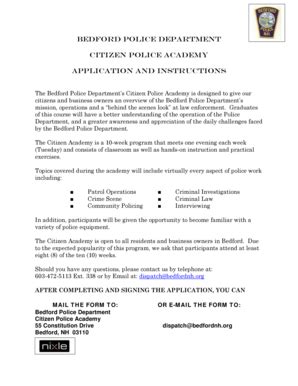 Fillable Online bedfordnh BPD CA Application Instructions and Form.pdf ...