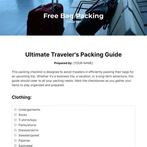 Image result for Packing Checklist