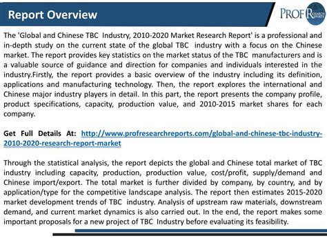 PPT - Global and Chinese TBC Market Size, Share, Trends, Analysis ...