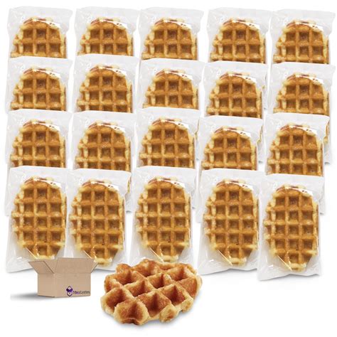Carlotta's Authentic Belgian Pearl Sugar Waffles, Individually Wrapped ...