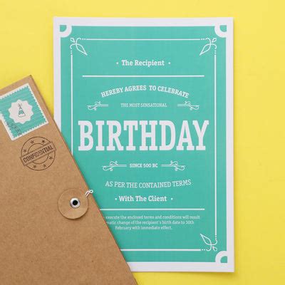 Birthday Contract Gift for Best Friend – Oye Happy