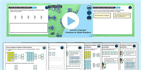 👉 Y4 DiM: Step 8 Convert Improper Fractions to Mixed Numbers