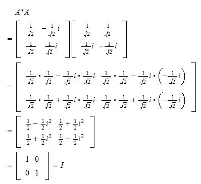 Image result for Unitary Matrix Definition