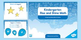Kindergarten Rise and Shine Math: Exploring and Comparing Measurable