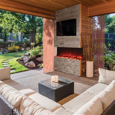 Outdoor Electric Fireplace with Heat - Fireplace Guide by Chris
