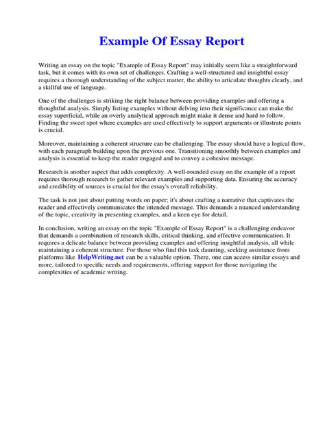 Image result for Report Essay-Writing Examples