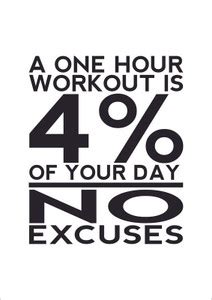 Poster Gym Workout No Excuses sl-12982 (LARGE Poster, 36x24 Inches ...