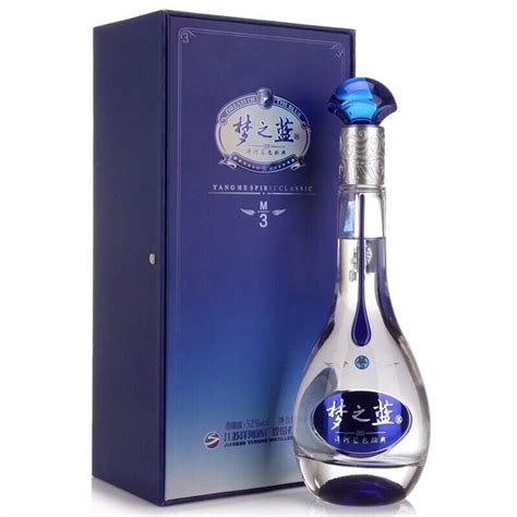 洋河蓝色经典 梦之蓝M3 52度 单瓶装高度白酒500ml 口感绵柔浓香型