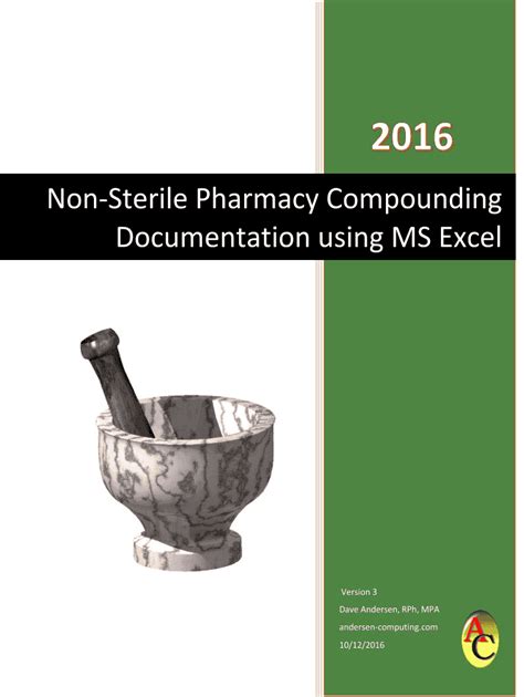 Image result for Examples of Non Sterile Compounding Log Book Titles Examples