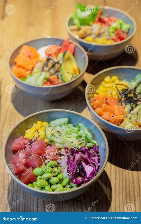 Bowls on the Kitchen Counter. Food Court. Sets, Ready-made Salads ...