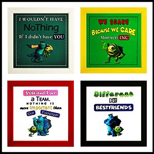 Indianara Set of 4 Girl Kids Motivational Quotes Paintings (2512 ...