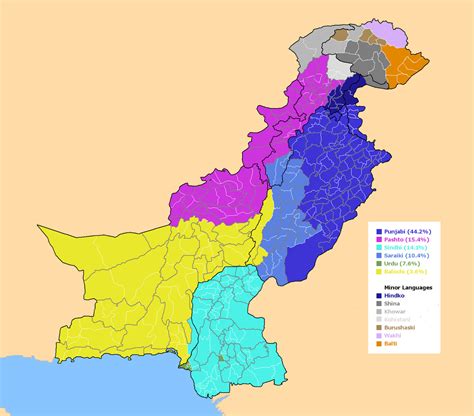 Pakistan Language Map 的图像结果