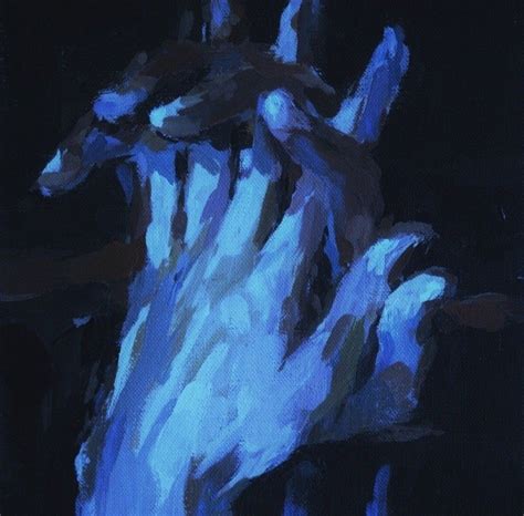 cross hands | Blue aesthetic dark, Painting, Blue art