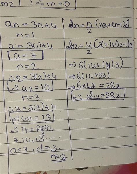 Find the sum of 12 terms of an A.P. whose nth term is given by an = 3n ...
